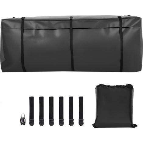 Mophorn Gepäckträgertasche für Anhängerkupplung aus wasserdichtem 840D-PVC (0,453 m³), Aufbewahrungstasche für Ladeflächen von Lkws mit verstärkten Gurten für Autos, SUVs, Vans in Schwarz (1/5)