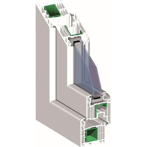 Fenster Kunststoff Matrix 70mm B900 x H1200 mm, rechts, 1flg.