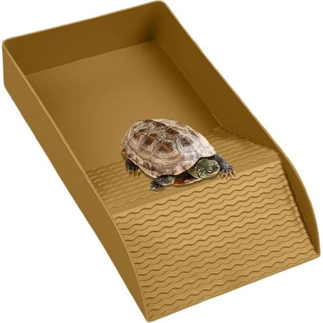 Bol D'eau Pour Tortue Avec Rampe – Bol D'eau Pour Reptile Avec Rampe – Plateau De Trempage Ṕour Tortue Et Plat De Nourriture Gecko Ţortue, Dragon Barbu, Lézard, Gecko Et Serpent Terrarium Habitat B (1/5)