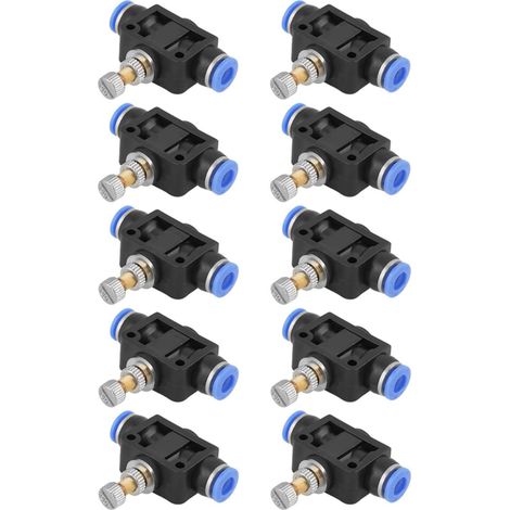 10 raccords rapides pour vanne d'étranglement de tuyau de 6 mm LSA-6 (Vanne d'étranglement de tuyau - 6 mm) (1/5)