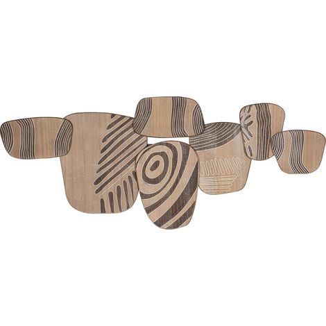 Beigebraunes Wandornament aus Metall 128X4X53 cm (1/5)