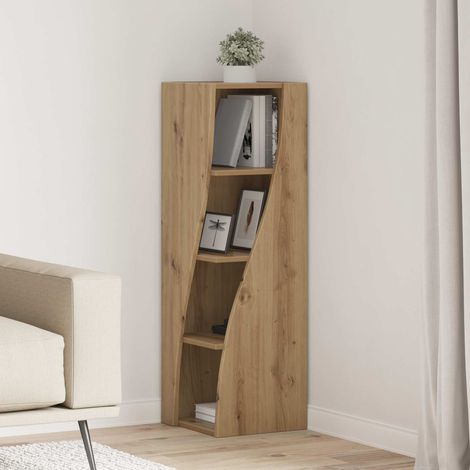 vidaXL Meuble d'angle 32x32x102cm Bois d'ingénierie Chêne artisanal (1/5)
