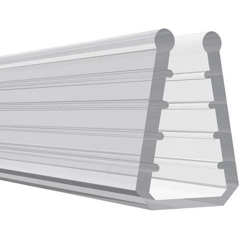 Sellador de silicona translúcido, 2 metros de largo – 8 mm de alto – 6 mm de espesor de vidrio – Para ventanas y puertas de vidrio (1/2)