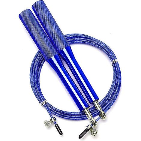Avec ses poignées en alliage d'aluminium et sa corde à sauter rapide, cette corde à sauter est idéale pour votre entraînement d'endurance. (1/4)