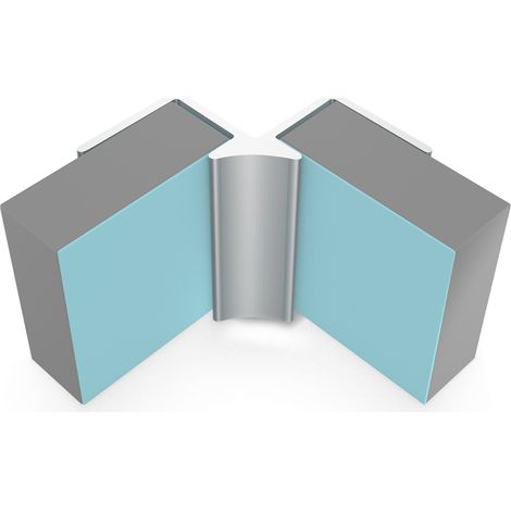 Multipanel Classic 11mm Wall Panel Internal Corner Trim Type A Satin Anodised (1/2)