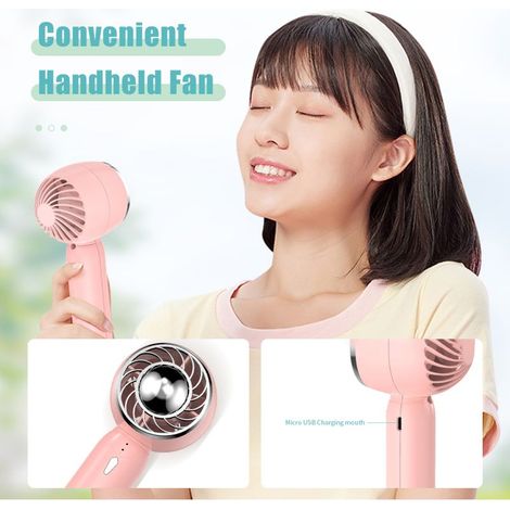 Tragbarer Ventilator mit Standfuß – 2000 mAh, 3 Geschwindigkeitsstufen, geräuscharm, USB-aufladbar – Ideal für Reisen, Camping, Büro und Zuhause (1/5)