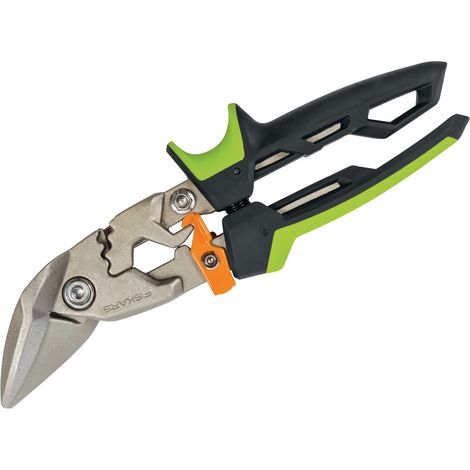 Fiskars PowerGear Offset Aviation Snip Right Cut 10in Steel