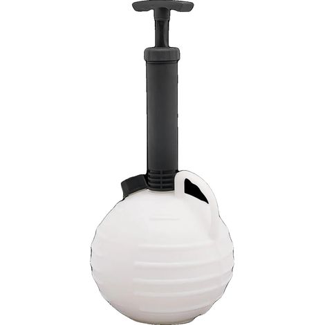 Bomba de succión de aceite, capacidad de 6 litros, dimensiones 24 x 24 x 28 cm, 3 tubos de extensión, presión máxima de funcionamiento -15 inHg, rango de temperatura del líquido 20-95 °C. (1/5)