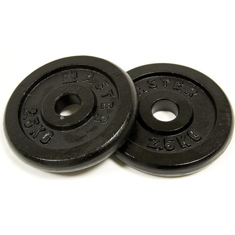 Pesas de hierro fundido 2 x 2,5 kg MASTER
