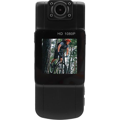 Caméra portable pour forces de l'ordre avec enregistreur vidéo, vision nocturne 1080p, écran IPS 1,5 pouce et détection de mouvement. (1/5)