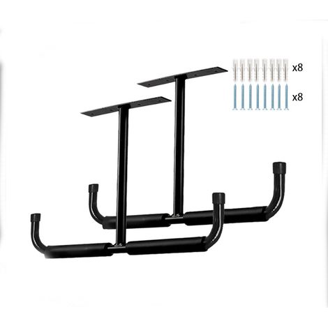 T-förmiger Dachträger für Fahrräder, Stahlhaken und Leiter (2-teilig)  Robuster Garagenorganizer für Fahrräder