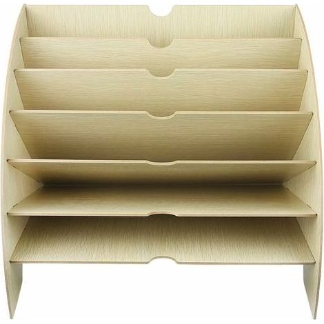 pair Organisateur de Fichiers, Trieur en Bois Classement Papier Bureau Rangement pour Papier A4, Magazine et Document(36.5 28 28cm) (1/5)
