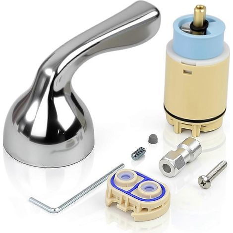 Poignée à levier métallique RP74148 et kit de cartouche RP70538 - pour robinets de baignoire et de douche monocommande de la série Delta Foundation (1/5)