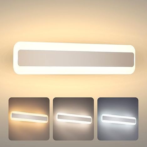 14W Lampe Miroir Salle de Bain 40CM 1050LM Luminaire Salle de Bain 230V Blanc Chaud 3000K Blanc Neutre 4000K Blanc Froid 6000K Applique [Classe énergétique E]