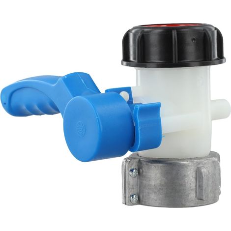 Ortviai Vanne Cuve 1000L - Robinet Cuve 1000L DN50 (62mm) avec Adaptateur IBC Papillon en Alliage d'Aluminium - Vanne de Vidange et Connecteur de Réservoir IBC Premium