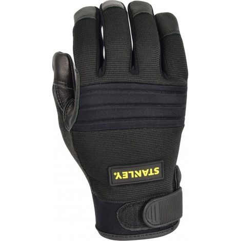 Stanley – Gant anti-vibrations taille 10 – Doigts renforcés pour meilleure adhérence – Garnissage mousse mémoire – Niveau de performance 4544X EN388 (1/5)