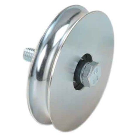 RUOTA CON BULLONE PER CANCELLI GOLA TONDA 140 mm