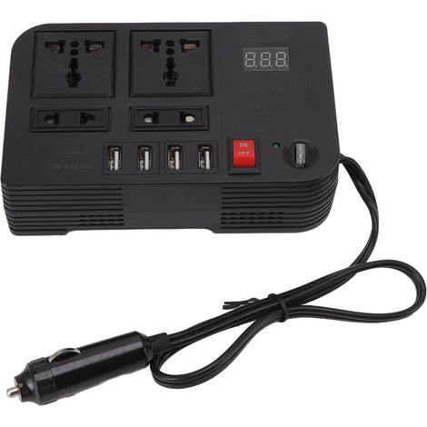 Convertisseur de puissance 12 V 300 W pour voiture, convertisseur AC 220 V, transformateur onduleur pour véhicule avec protections multiples (1/5)