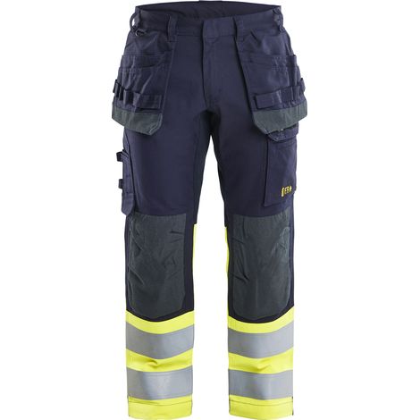 Multinorm-Arbeitshose mit inhärentem Stretch 1487 - Marine/Neongelb 3XL - FR(54) - SE(C60) - Kurz