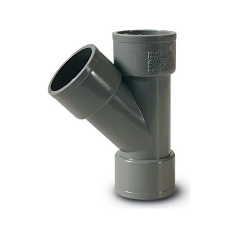 Coude PVC 45° - 1 Unité - Gris - Raccord Tuyauterie 40mm - Plomberie