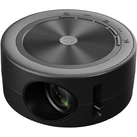 Projecteur LED portable YT200, mini projecteur USB avec haut-parleur intégré, noir (1/5)