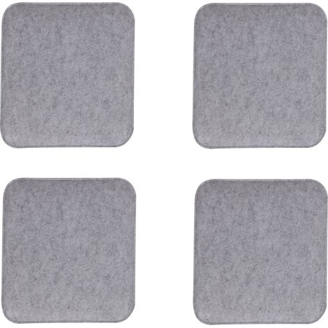 Coussins d'assise ROMEO Gris (Lot de 4)