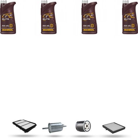 Kit tagliando 4 FILTRI e 4L OLIO compatibile con Chevrolet Lacetti 1.6 16V 80KW dal 2004 al 2013 (1/5)