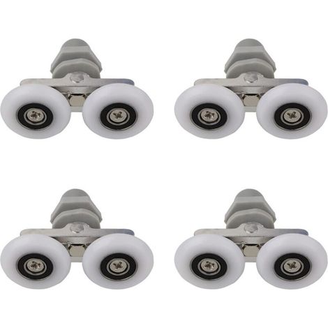 Roulettes de douche doubles, roulettes pour porte de douche, roulettes coulissantes, porte, salle de bain, douche, roulettes de douche de rechange, pièces de rechange pour salle de ba (1/3)