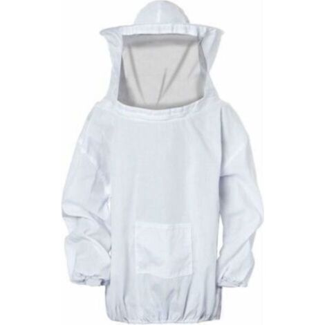 Professioneller Imkeranzug mit abnehmbarem Hut und Schleier, Reißverschluss, atmungsaktivem und leichtem Baumwoll-Polyester-Gemisch, große Größe, anpassbar an alle Körpertypen, mit Tasche und elastisc