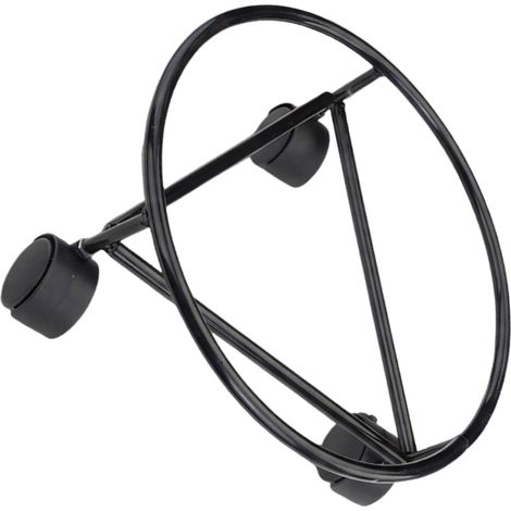 Support pour Pots de Fleurs en Acier Carbone avec roulettes Verrouillables, Base Ronde Élégante pour Pots de Plante, pour Espaces Extérieurs Fréquentés (1/5)