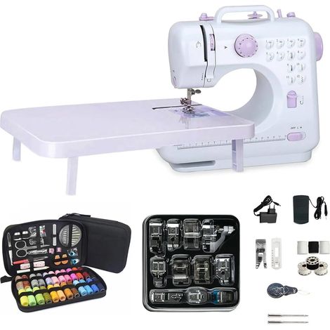 505A Machine à Coudre Informatisée pour Débutants, Machine à Coudre Portable avec 12 Points, Machine a Coudre Légère, Facile à Utiliser (Machine à coudre+Kit de couture) (1/5)