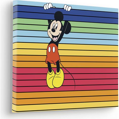 Komar Canvasbild Disney Mickey Band of Color - 40 x 30 cm - Bild auf Keilrahmen - für Kinderzimmer (1/2)