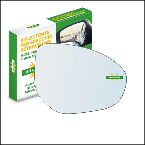 Vetro specchio retrovisore cromato lato dx-passeggero per mazda 2 ii (de) dal 20