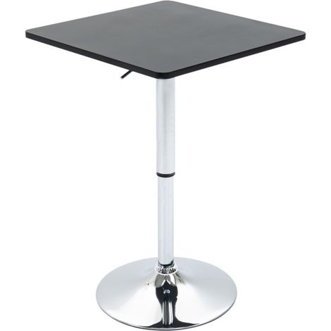 Modern Adjustable Height Bar Table with Rotating Top and Sturdy Steel Frame-Perfect for Home and Small Commercial Spaces
