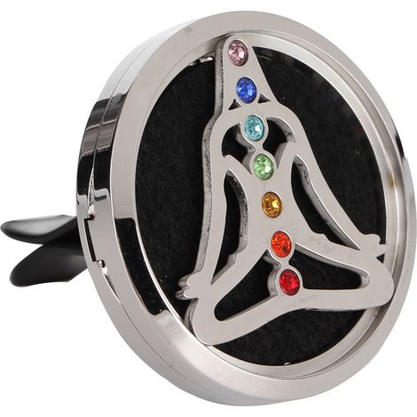 Clip désodorisant pour voiture en acier inoxydable, clip pour grille d'aération, baume désodorisant pour voiture, clip pour parfum aux huiles essentielles, parfum pour voiture (1/5)