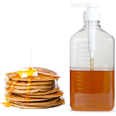 Bouteilles à pompe simple de 1600 ml, vides, pour sirop, ketchup, sauces, condiments, flacon souple (1/5)