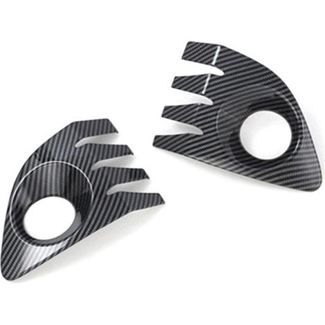 1 pair of colors: carbon fiber material: plastic front fog light trim frame front bumper lower fog light frame. (1/4)