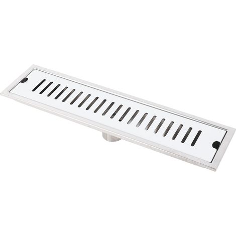 Scarico doccia lineare rettangolare – acciaio inox 304 – 40 cm – griglia di copertura removibile – bagno