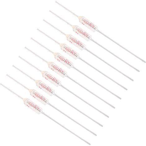 10 fusibles thermiques à boîtier métallique, coupure 250 V CA, 10 A, TF 72-250 °C/192 °C (1/5)