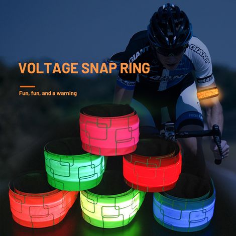 Brassard LED Sécurité Rechargeable USB - Bandeau Lumineux pour Running, Cyclisme, Randonnée, Jogging Nocturne (1/2)