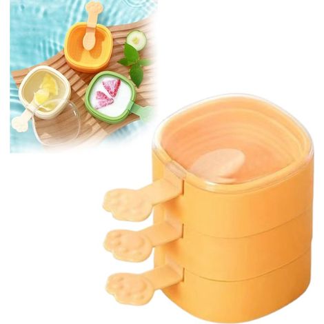 Nouveau moule à glace multicouche créatif en silicone, idéal pour les glaces maison, moule à glace réutilisable à faire soi-même. (1/3)