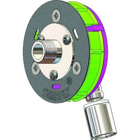 Sortie de cloison STARFIX WC MONO PER à sertir Ø16 - M3/8" (12/17) coudée - Anquier