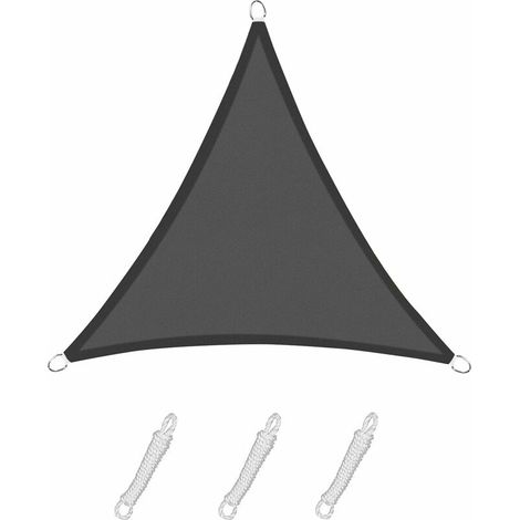 LaBlanc - Vela ombreggiante triangolare 4x4x5,65 m color grafite, tela impermeabile, protezione UV al 95%, per esterni, giardino e patio, piscina