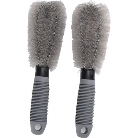 Brosse à roue de 10 pouces avec poignée ergonomique pour le nettoyage des buses d'échappement et du compartiment moteur. (1/5)