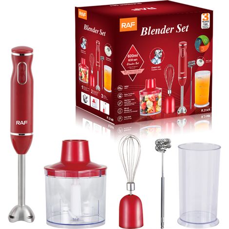 TMS-9605 3-in-1-Stabmixer/600 W, 500 ml, Rot