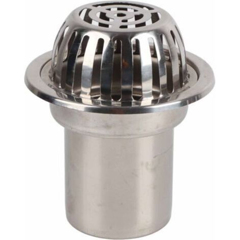 Siphon de sol de toit en acier inoxydable non bloquant balcon extérieur seau de pluie pièces de Drainage rond 5 pouces (1/5)