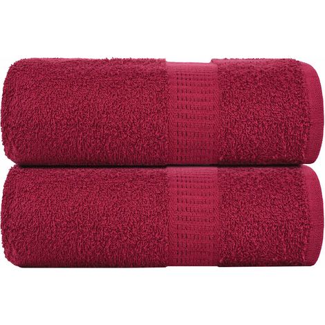Gants de toilette FROGN, lot de 2, bordeaux, 30 x 30 cm, 360 g/m²