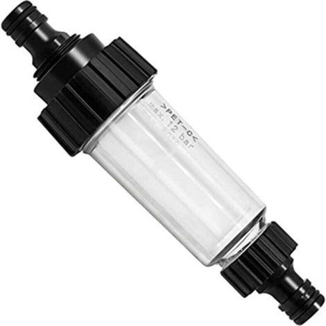 Convient pour les filtres à tuyau d'arrosage, filtre haute pression pour Kärcher avec cartouche filtrante pour tous les nettoyeurs avec raccord d'eau 3/4 (noir) (1/3)