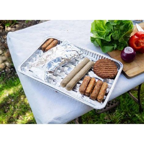 Plaque cuisson barbecue - Nipter - Rectangle - Aluminium - Lot de 50 - 34,1 x 22,9 cm (1/3)
