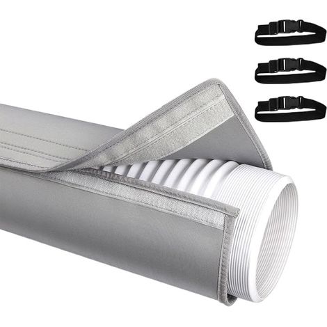 Couvercle De Tuyau De Climatisation Portable Housse Isolante Pour Gaine De Climatiseur, 150x53 Cm, Anti-poussière, Déperdante, Isolant Thermique, Pour Maison, Bureau, Appartement, Restaurant (1/5)